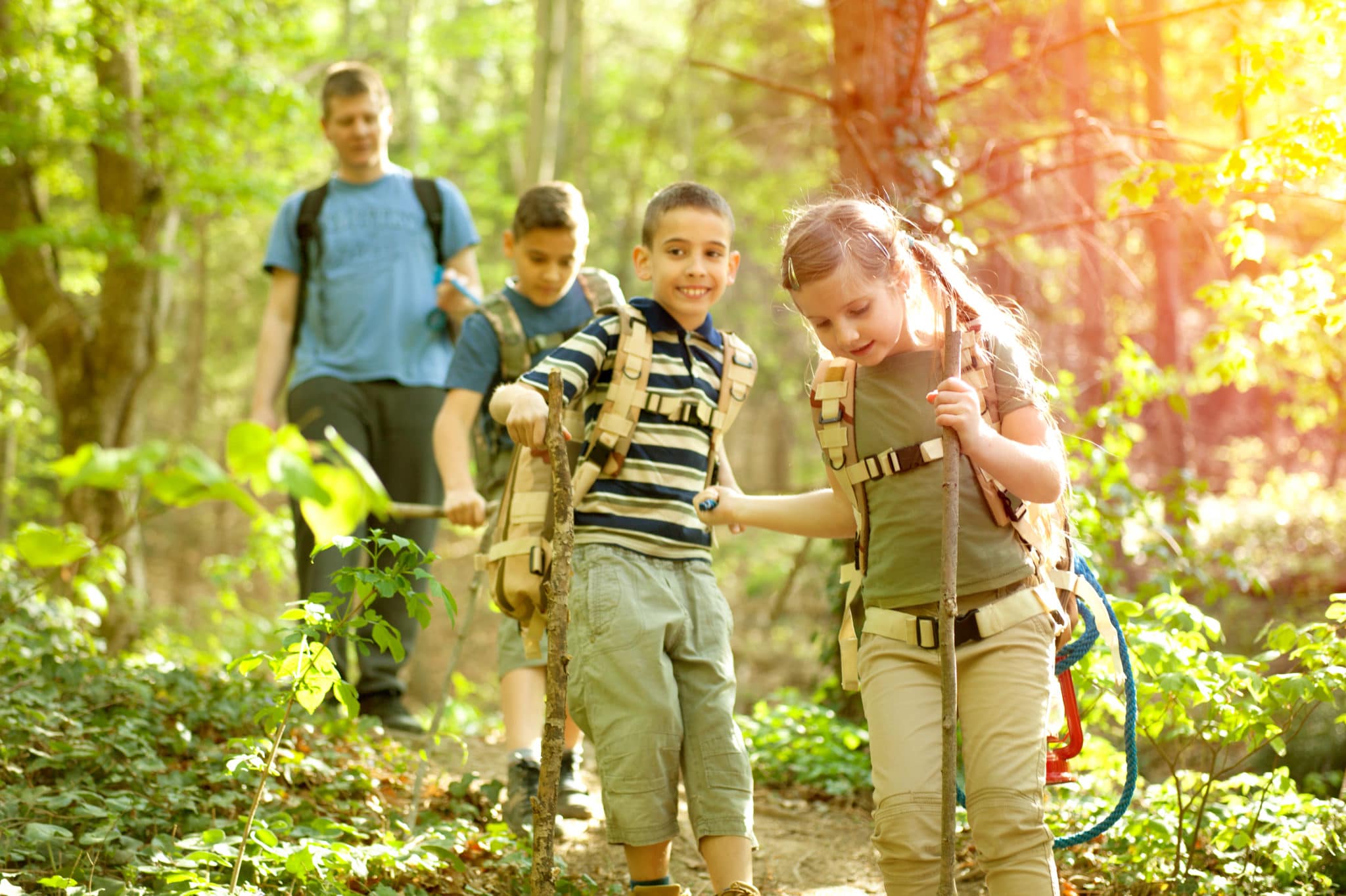 Children in Scouting programs hiking - Abused in Scouting